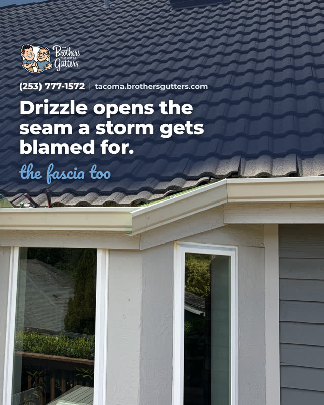 Post on how steady drizzle opens up a gutter seam